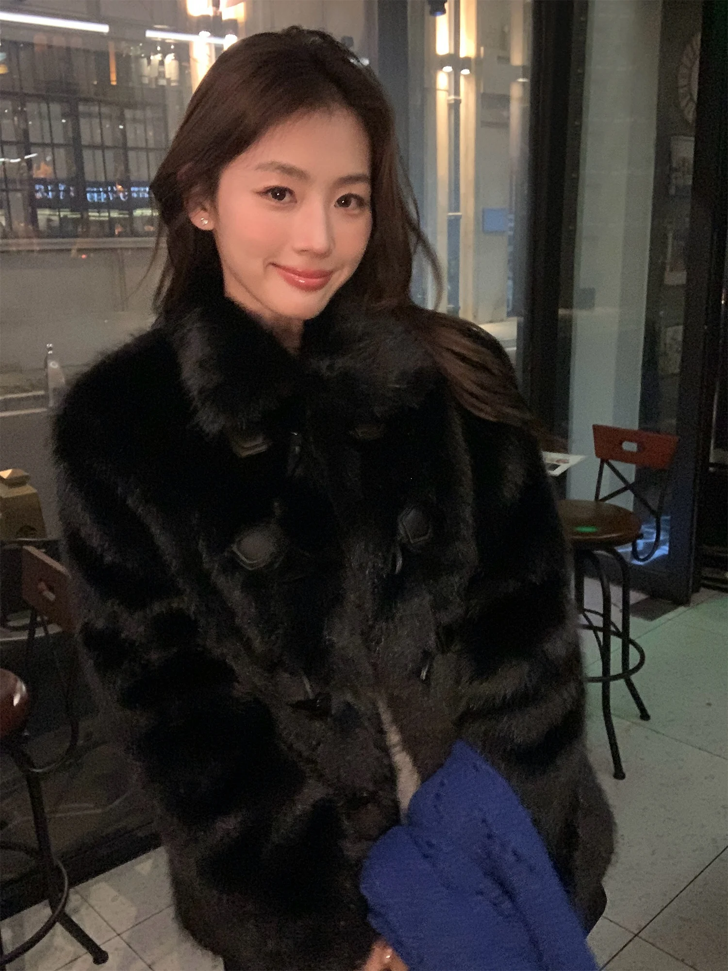 

Женская утепленная куртка Pusumede из искусственной кожи с меховой отделкой, модная зимняя верхняя одежда с длинными рукавами