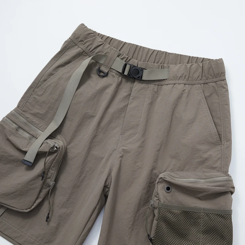 

Men's Quick-Dry Cargo Shorts Summer Lightweight Loose Fit Athletic Casual Outdoor Shorts Zipper Pockets Mesh Breathable Design