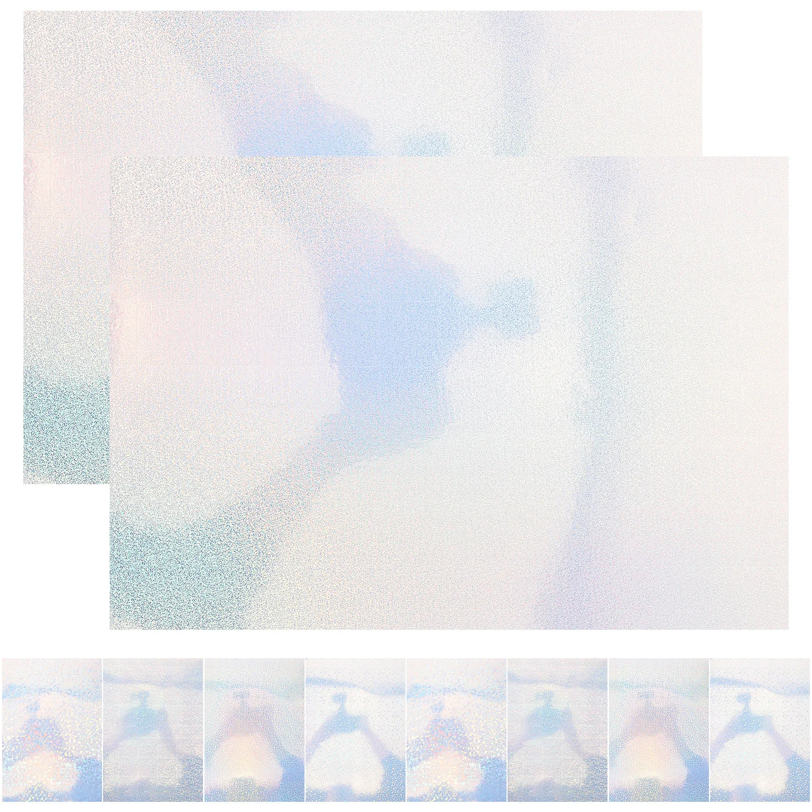 

10pcs Holographic Sticker Sheet Cuttable Self-Adhesive Decals For Diy Crafts Cups Cars Books Windows Decoration Storage