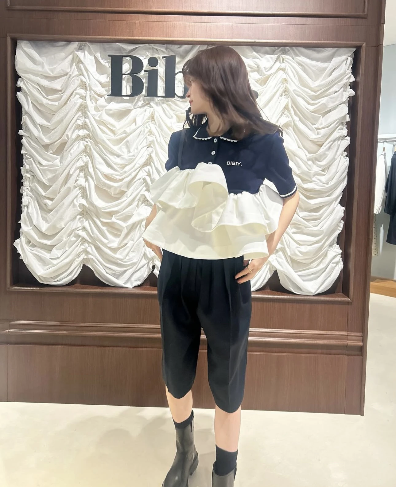 Japanese Sweet Knit Splicing Shirt Summer New 2025 Girl's Woman's Slim Fashion Fluffy Short-sleeved Top Daily Basic Blouses