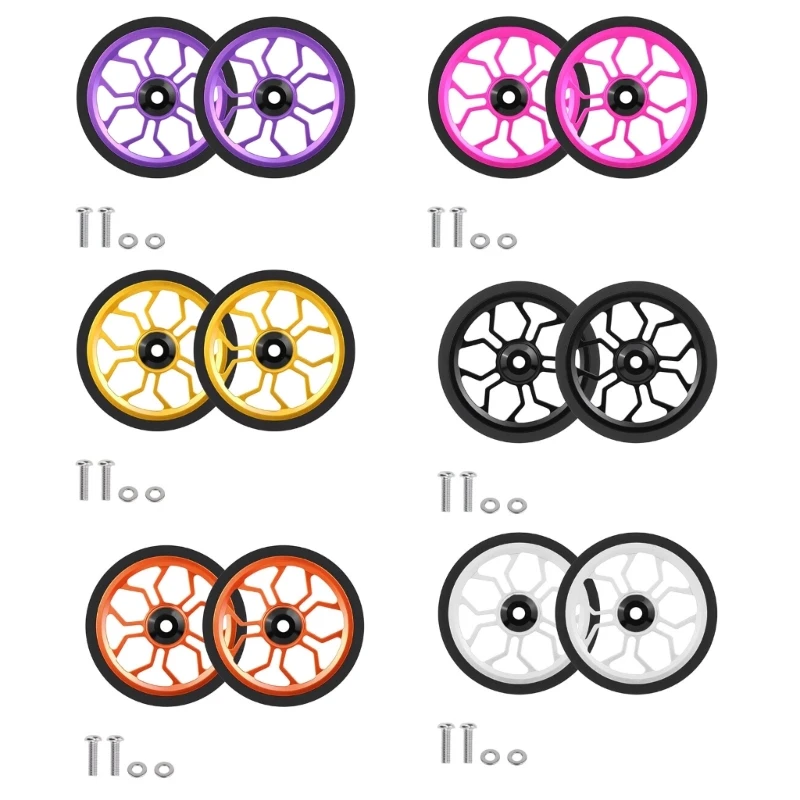 Q84C 80 mm Folding Bicycles Easy Wheel 1 Pair for Daily Folded Bike Move