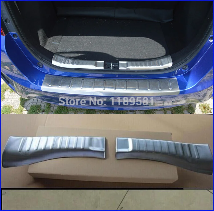 

For Honda Fit Jazz 2014 2015 2016 Stainless Steel Interior Inner Rear Bumper Sill Protector Car Accessories Stickers