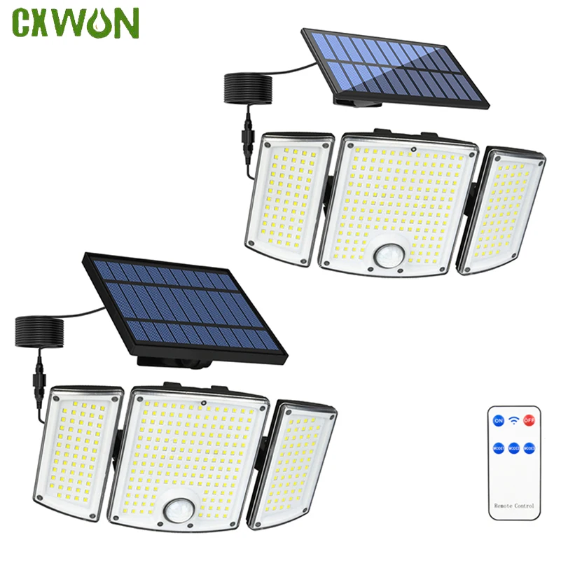 

Outdoor Solar Lights with Sensor Floodlights Waterproof Super Bright Solar Lamp for Door Shed Patio Barn Garden Garage