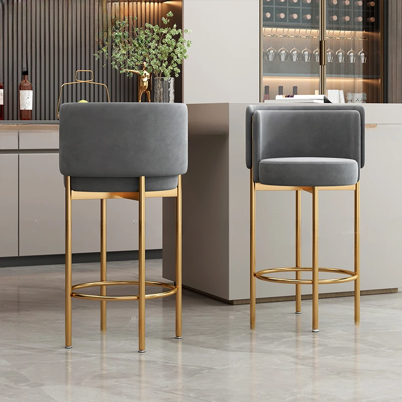 

High Stool Antique Bar Chairs Cafe Height Kitchen Luxury Barber Sgabello Cucina Alto Shop Banks Industrial Waiting Furniture