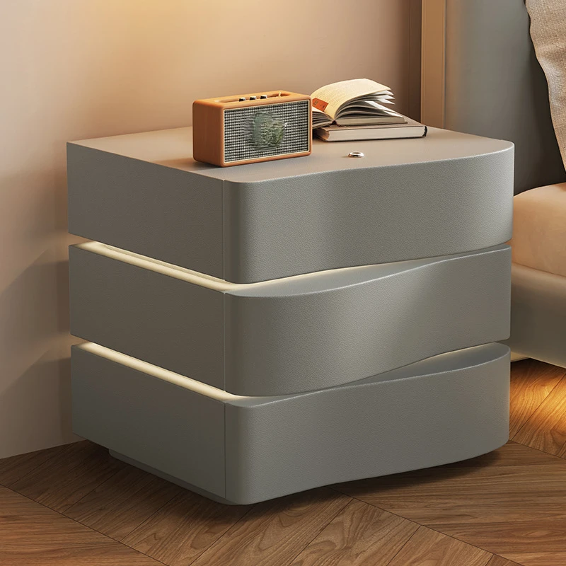 Smart Floating Bedside Table with Sensor Light Emitting Diode Light