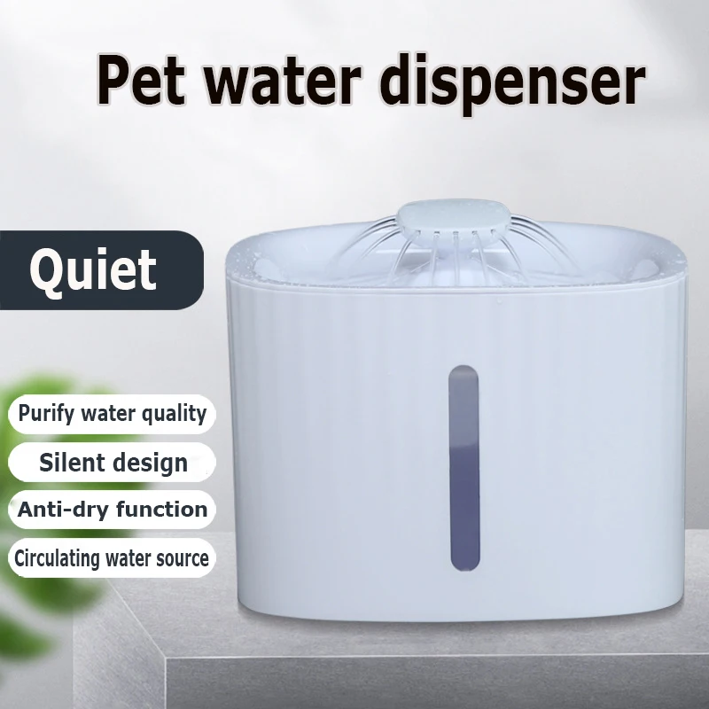 3L Large Capacity Cat Water Fountain Auto Recirculate Filter Filtring Cat Water Drinker USB Electric Mute Cats Water Dispenser