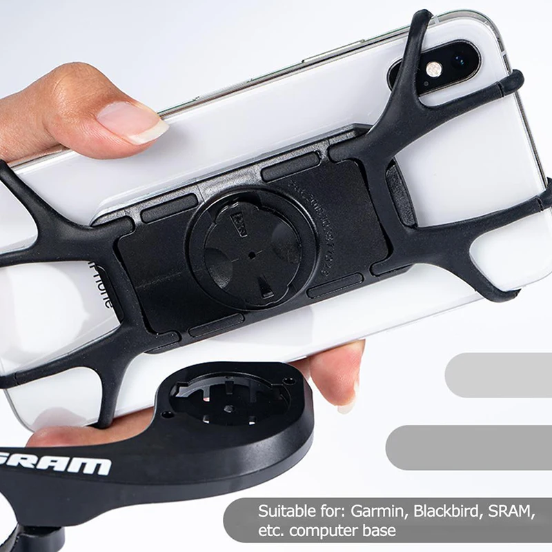 Für SRAM Garmin Fahrrad-Handyhalterung Fahrrad-Mobilhalterung Silikonband Motorrad Stoßfeste Straßen-MTB-Fahrradhalterung Set