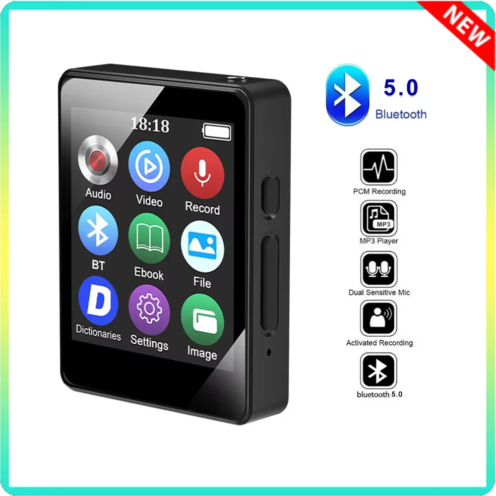 

Portable MP3 Player Bluetooth 5.0 Music Stereo Speaker For Walkman Sport Player MP4 Video Player FM/E-book/Recorder MP3