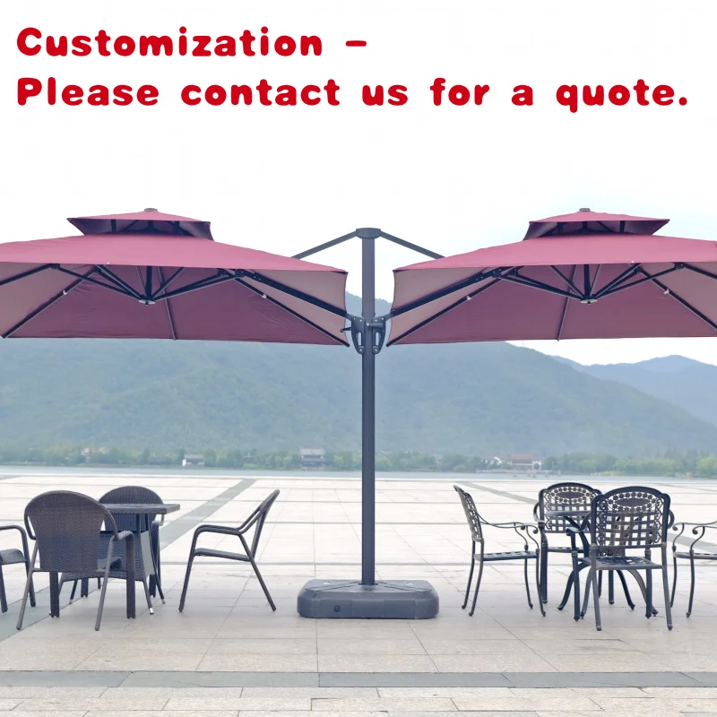 custom.Outdoor Double-Roman Restaurants Swimming Pools Patio with Aluminum Frame Polyester Sail