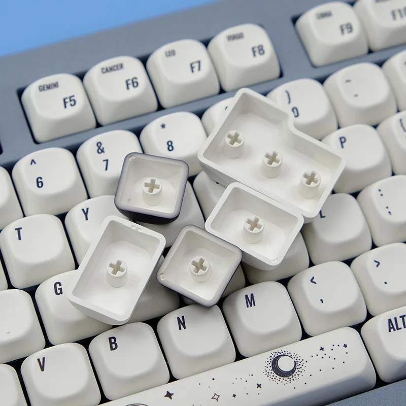 Korean Astronaut Keycaps Nasa Moa\Koa Pb t135 Keys Simple Mac Style English White Keycaps