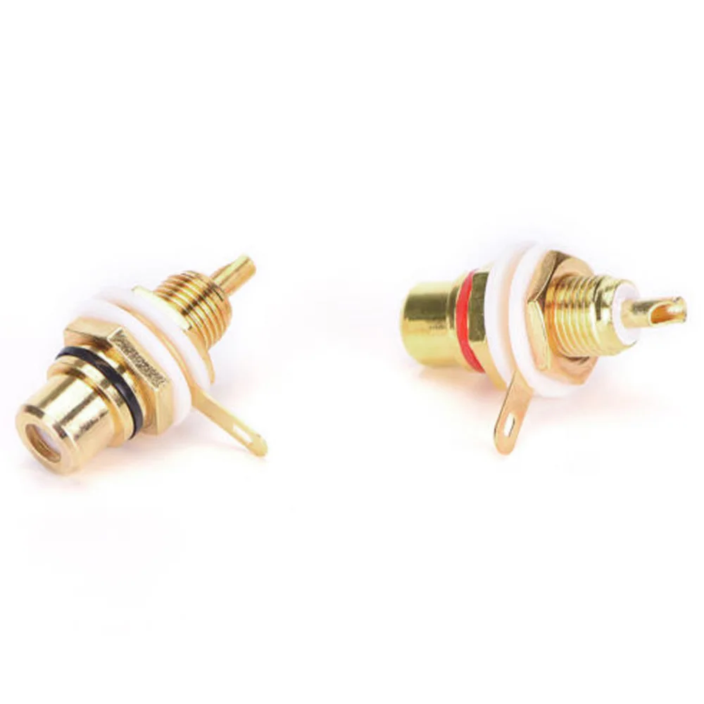 10 Stuks Rca Vrouwelijke Phono Connector Chassis Paneel Mount Connector Vergulde Rca Vrouwelijke Stekker Jack Audio Socket Versterker