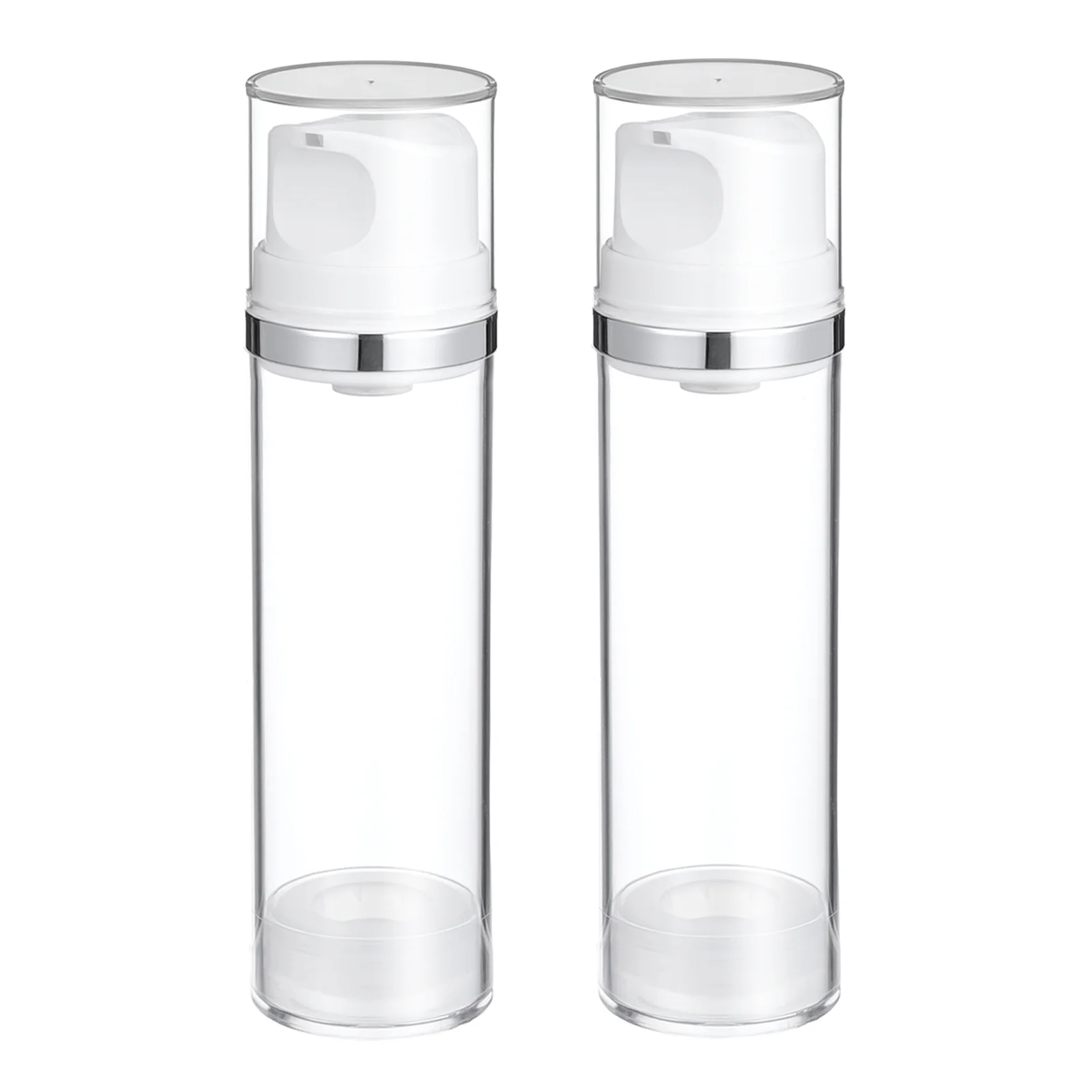 

2Pcs Airless Lotion Bottle Press Type Container Fine Workmanship for Travel Creams Shampoo Portable Use Airless Pump Bottle