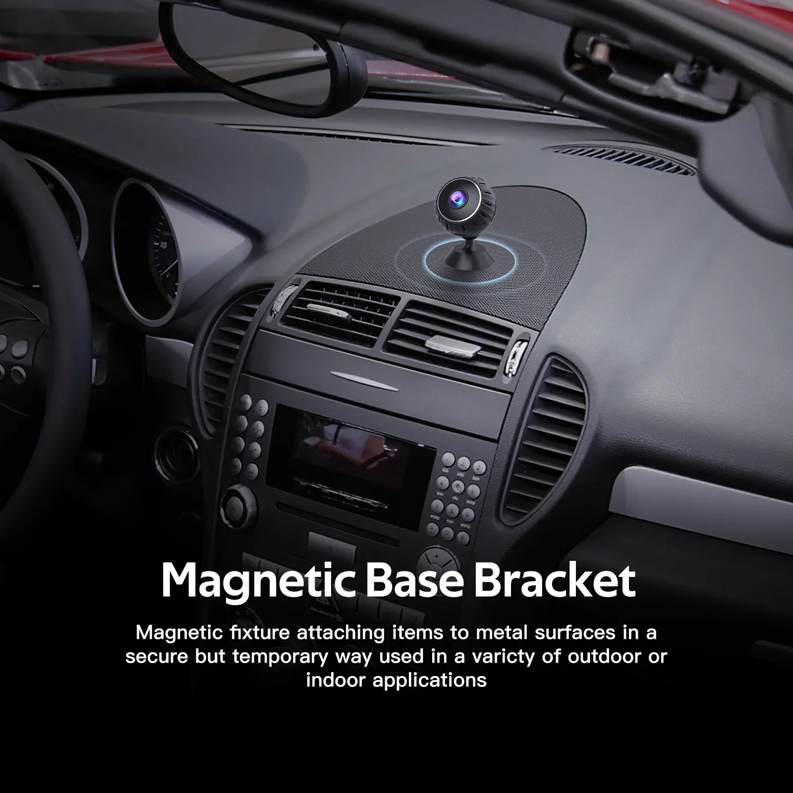 HD 1080P Mini WiFi Camera 360 Wide Angle Infrared Night Vision Motion Detection Magnetic Base Bracket Video Recorder Portable