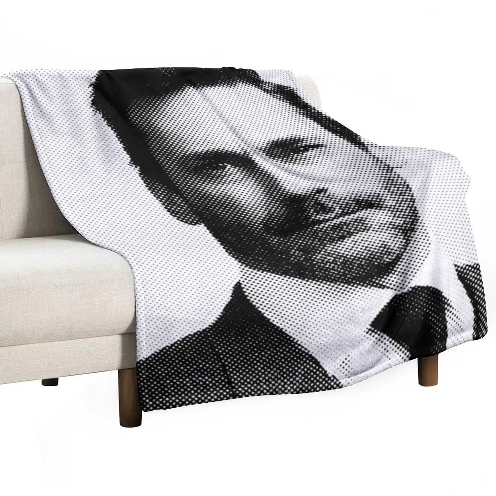

Jon Hamm Black & White Painting Throw Blanket For Sofa Thin Extra Large Throw Soft Big Kid'S Blankets