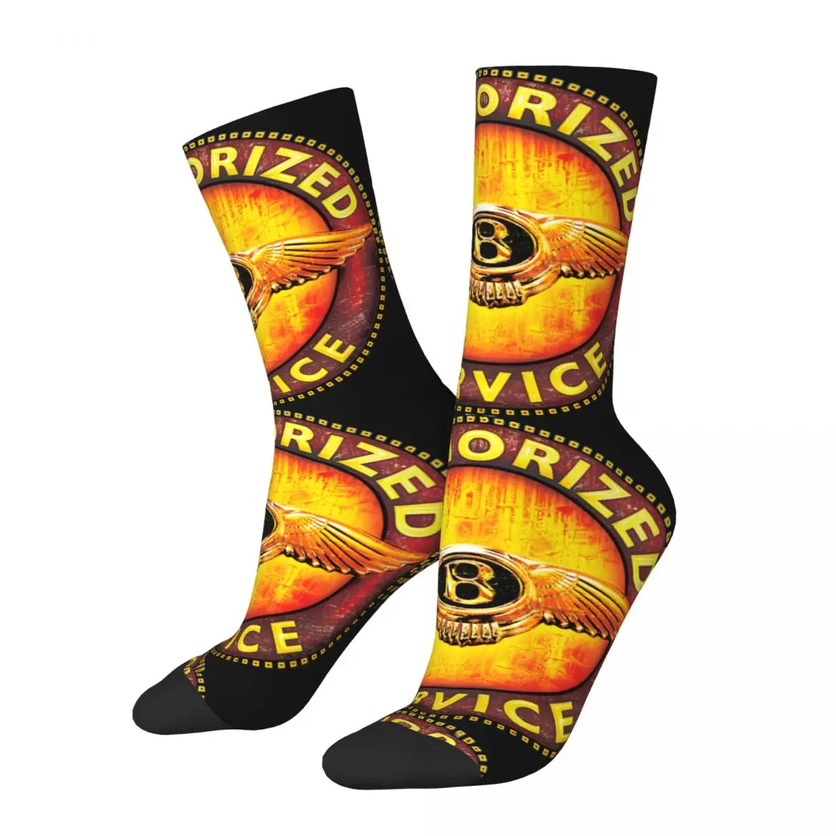 Hip Hop Vintage Sticker Crazy Men's compression Socks Unisex B-Bentley Harajuku Seamless Printed Funny Novelty Happy Crew Sock