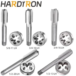 Hardiron 1/2-13 1/2-20 5/8-11 3/4-10 3/4-16 Tap and Die Set  Left Hand, HSS Thread Taps & Round Dies