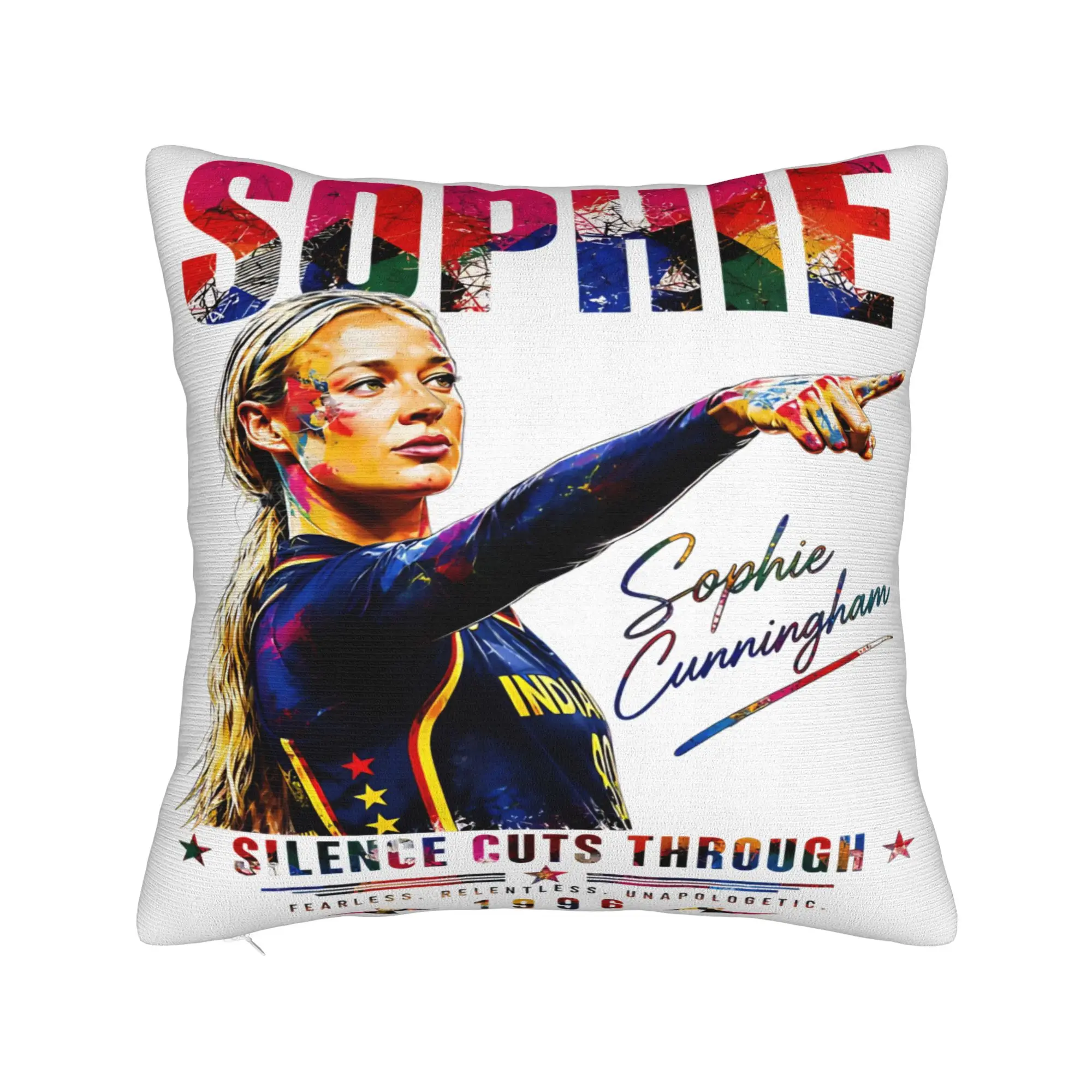 Decorative Pillowcases Sophie Cunningham Point Good Meme  Merch Sofa  Throw Pillow Case Cover Square Multiple Sizes
