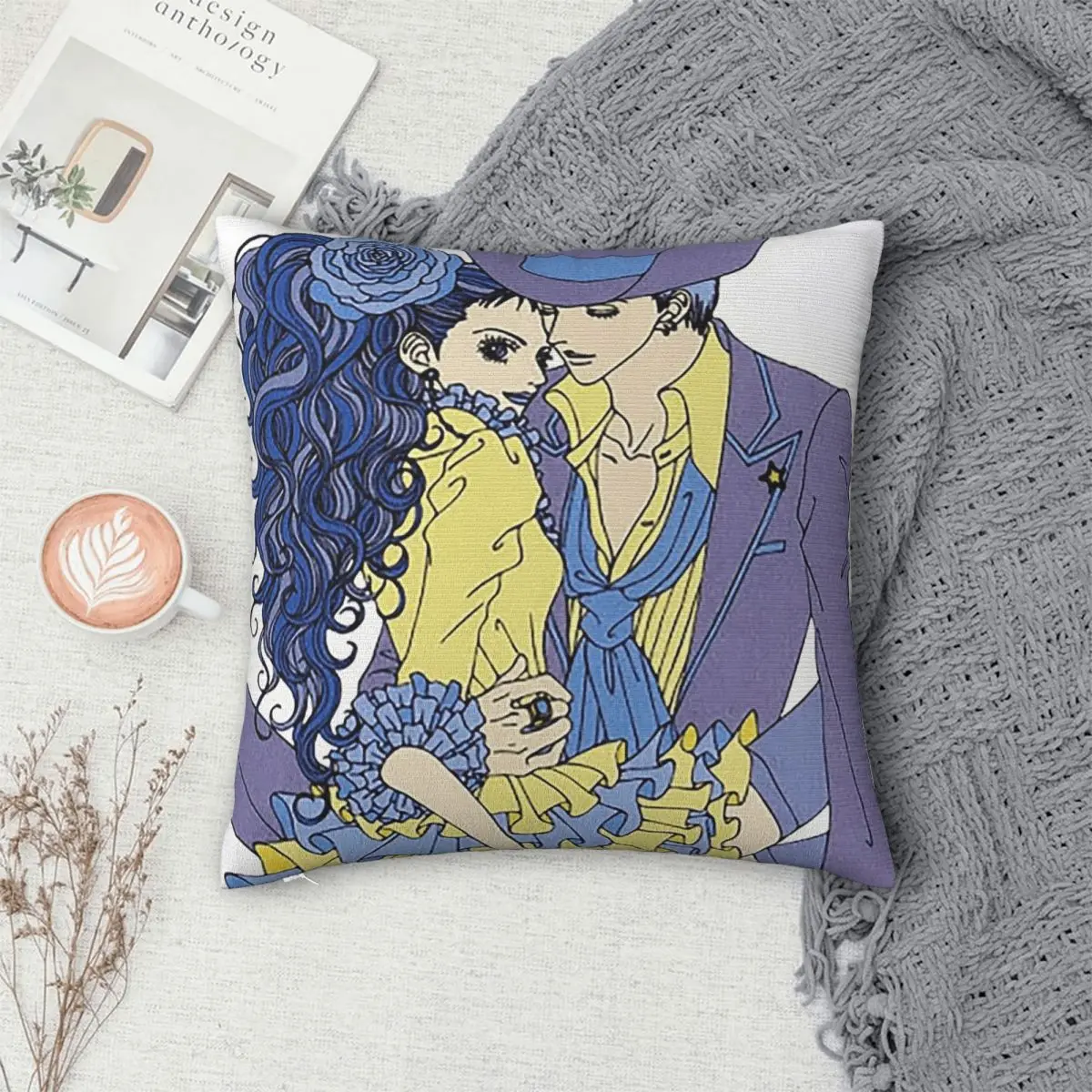 Anime Caroline And George Paradise Kiss Manga Square Pillowcase Pillow Cover Cushion Zip Comfort Throw Pillow for Home Bedroom