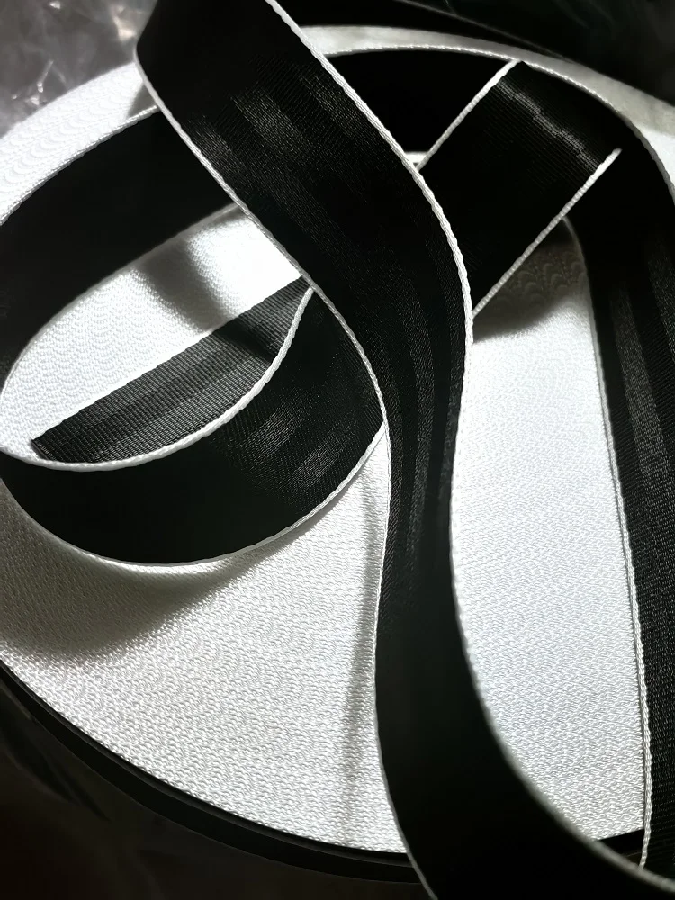 Black-White 3M-36M Car Seat Belt Webbing Universal  Personalized Modification Seat Belt Webbing Car Accessories