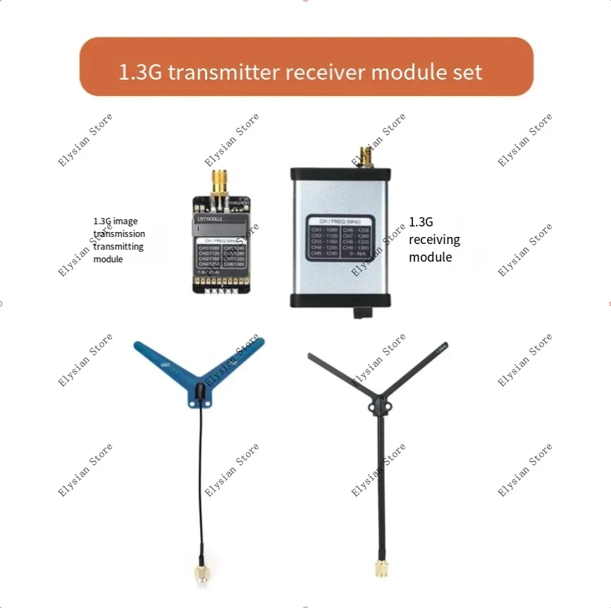 1.2G image transmission 1.3G 800MW 7-36V   receiver module FPV crossing machine long-range aircraft