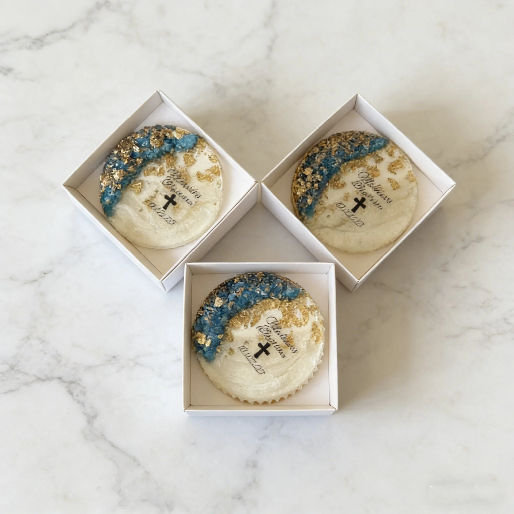Turquoise Baptism Magnet Favors | Elegant Religious Party Decor & Guest Gifts Bulk