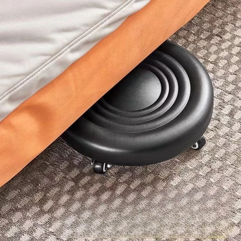 Low Rolling Stool with Silent Casters 360° Swivel Wheeled Stool Multifunctional Household Pedicure Floor Cleaning Small Bench
