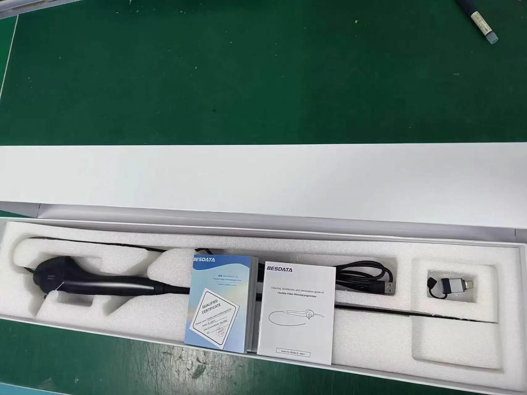 BESDATA Single-Use Nasopharyngoscope USB 2.8mm 3.8mm Flexible Scope ENT Throat Scope Disposable Video Rhinolaryngoscope