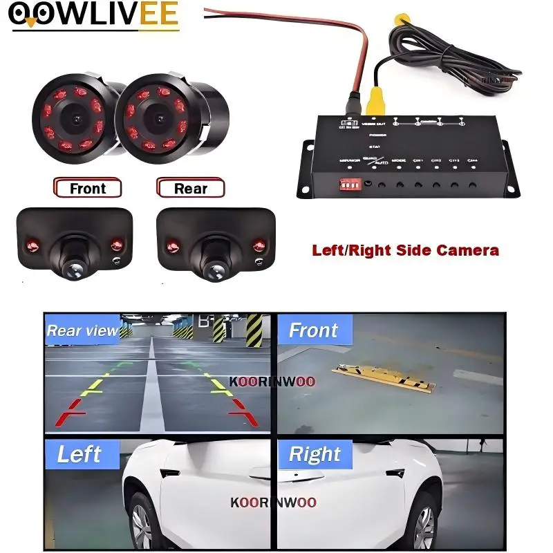 Around View Car Smart System Black Box For Rear Front Side Night Vision Camera Monitor Vehicle Electronic Parking Accessories
