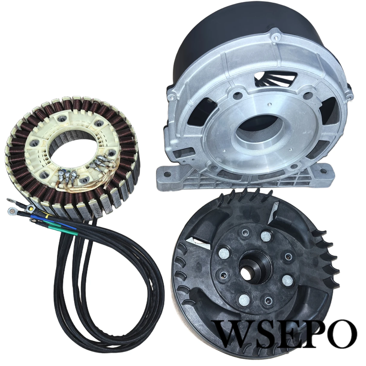 8KW 8000W  DC PMG Permanent Magnet Generator Kit(Stator, Rotor, Bracket, Fan, Cover) Customization For 48V 60V 72V 80V 96V 110V