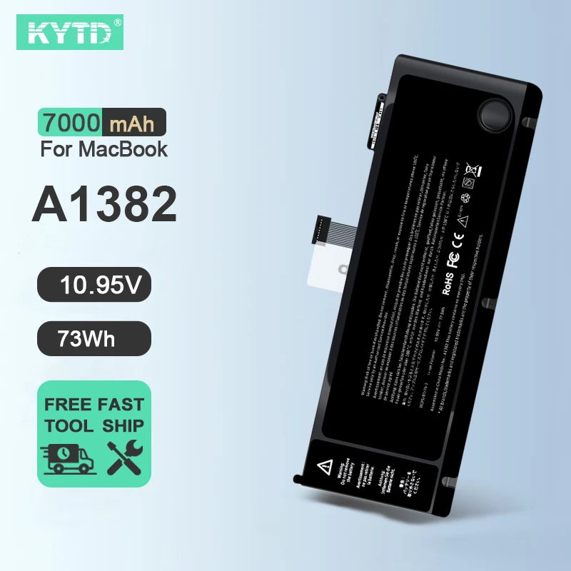 KYTD A1382 Laptop Battery For Apple MacBook Pro 15