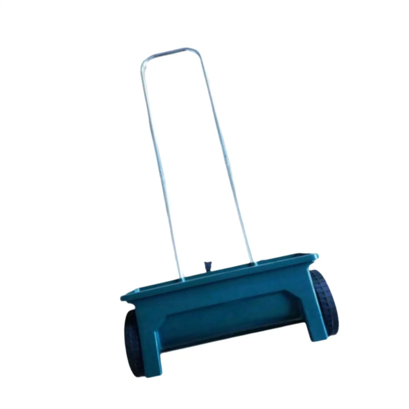Hand Push Seed Spreader Seed Planter Tool Long Handle 12L Walk behind Drop Spreader, Broadcast Spreader for Lawn, Salt Farm