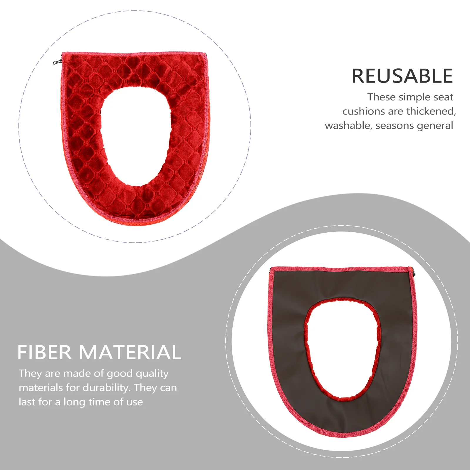 

Thickened Toilet Seat Cushions Washable Reusable Bathroom Supplies Warm Mats Universal Covers Household Toilet Pad
