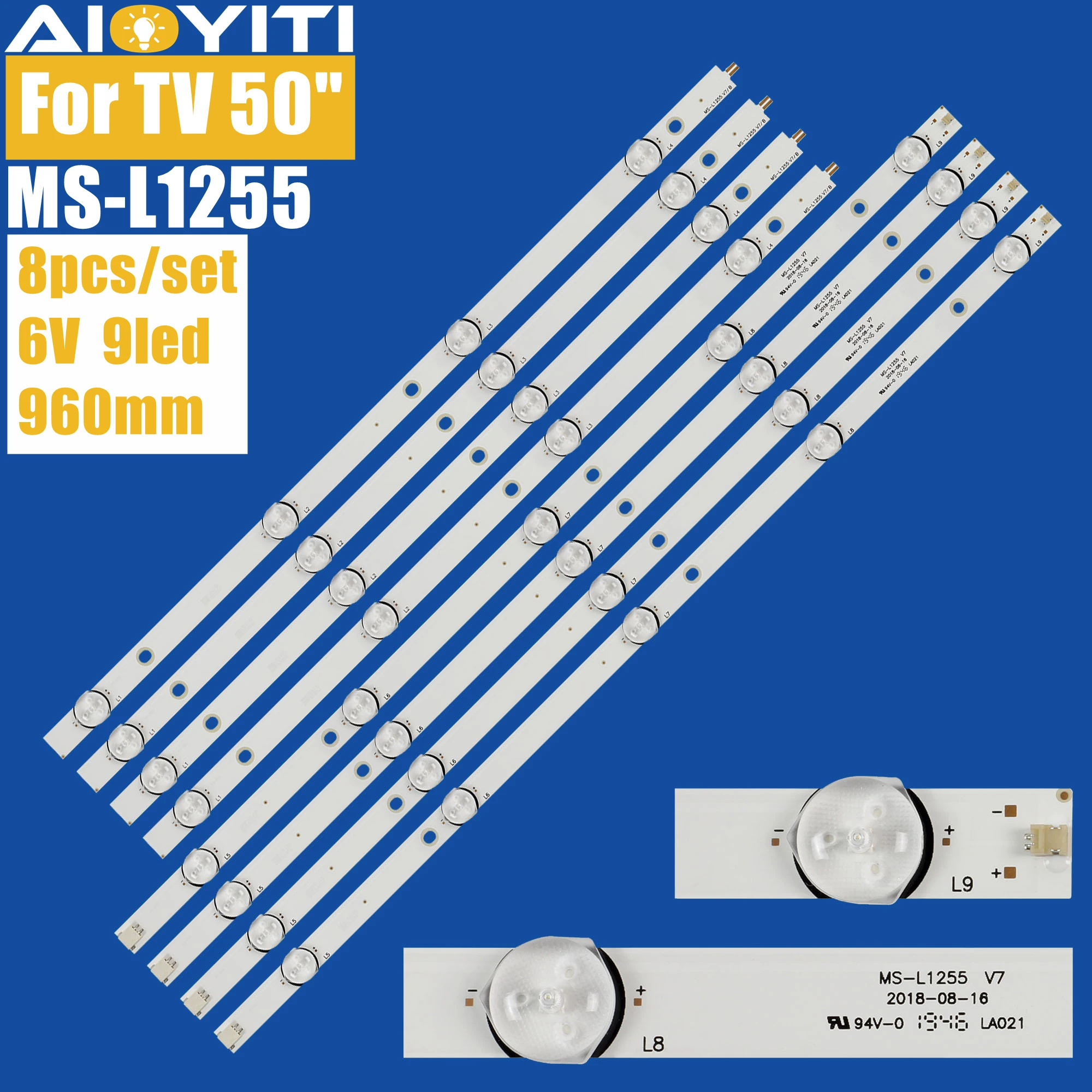 

5/10 KIT LED Backlight Strip For Rtv5019usm Smx5019usm MS-L1255 K50DLX11US 50LEM-1027/FTS2C 50LEX-7027/FT2C 50LEX-5056/FT2C