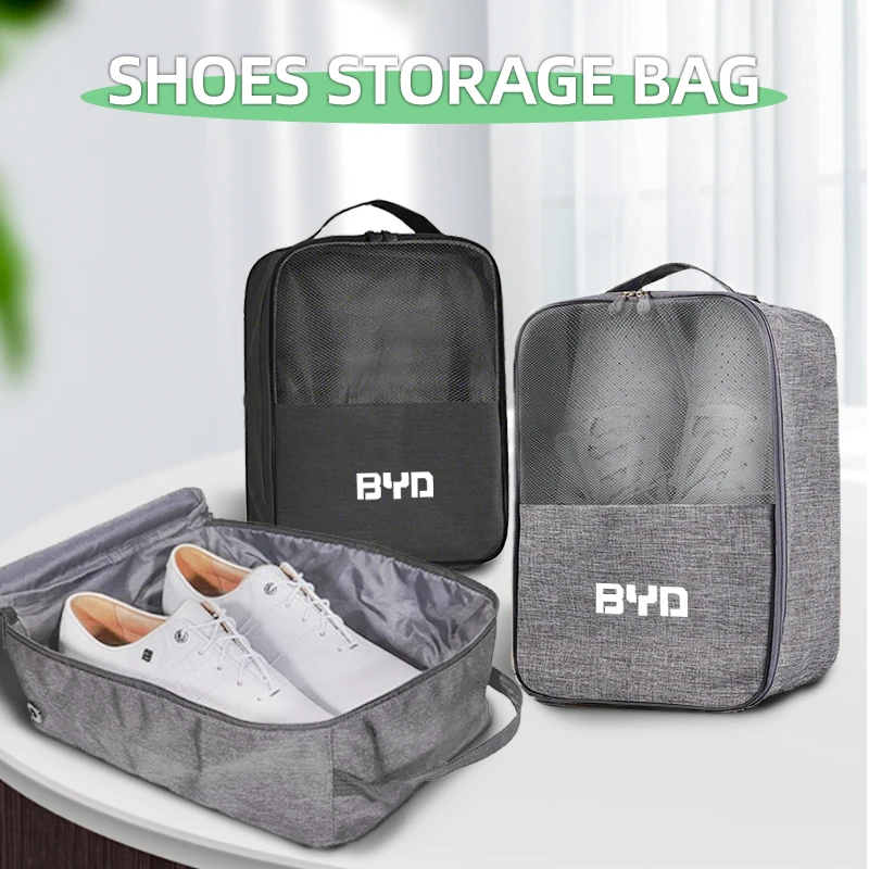 

Car Outdoor Tennis Shoes Storage Bag Sports Shoe Organizer For BYD M6 G3 G5 T3 13 F3 F0 S6 E5 E6 Tang Song Qing Yuan Max