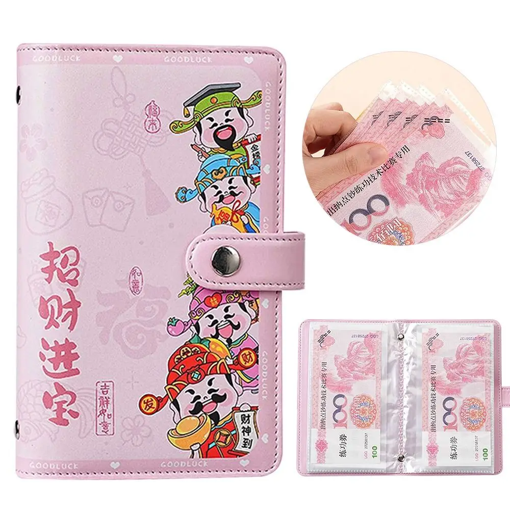 PU 100 Envelopes Money Saving Challenge Large Capacity With Password Lock Mini Binder Savings Challenge Waterproof Reusable