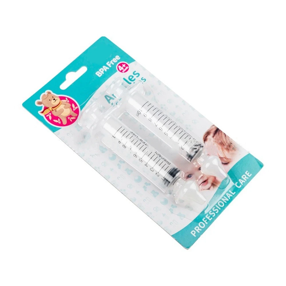 2Pcs/set Baby Nose Clean Needle Tube Infant Baby Care Nasal Aspirator Cleaner 10ML Baby Rhinitis Nasal Washer