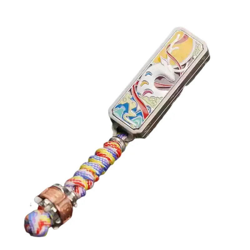 Modny dzwonek metalowy EDC Court, widelec magnetyczny, zabawki antystresowe, dziewięciokolorowy jeleń, spinner antystresowy, element do trzymania w ręku.