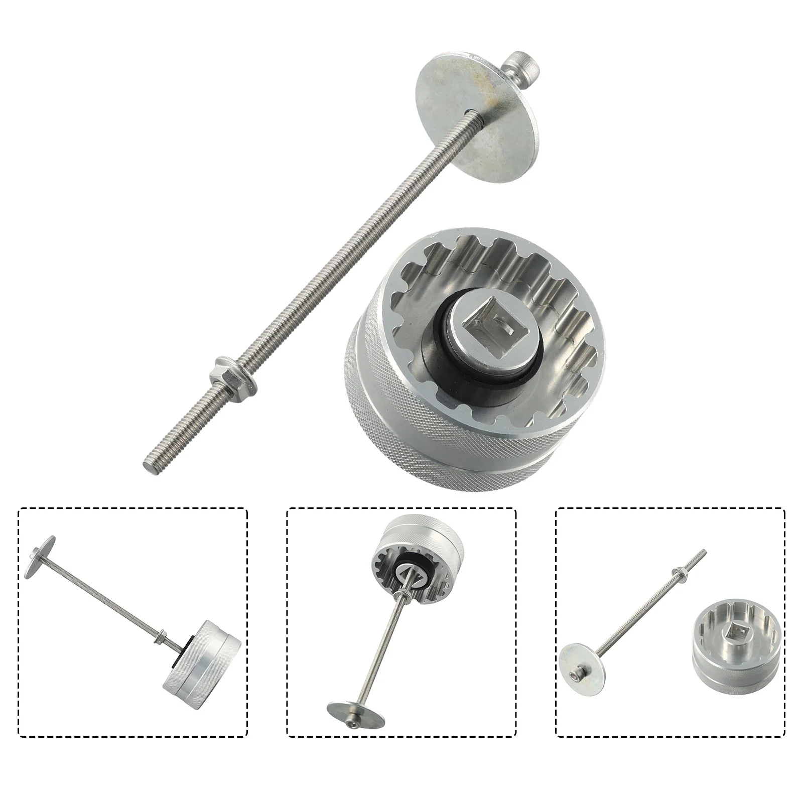 Strumento per movimento centrale per bicicletta T47 Rondella per rimozione BB filettata Installazione per parti di slot da 52,2 mm OD 16 e diametro