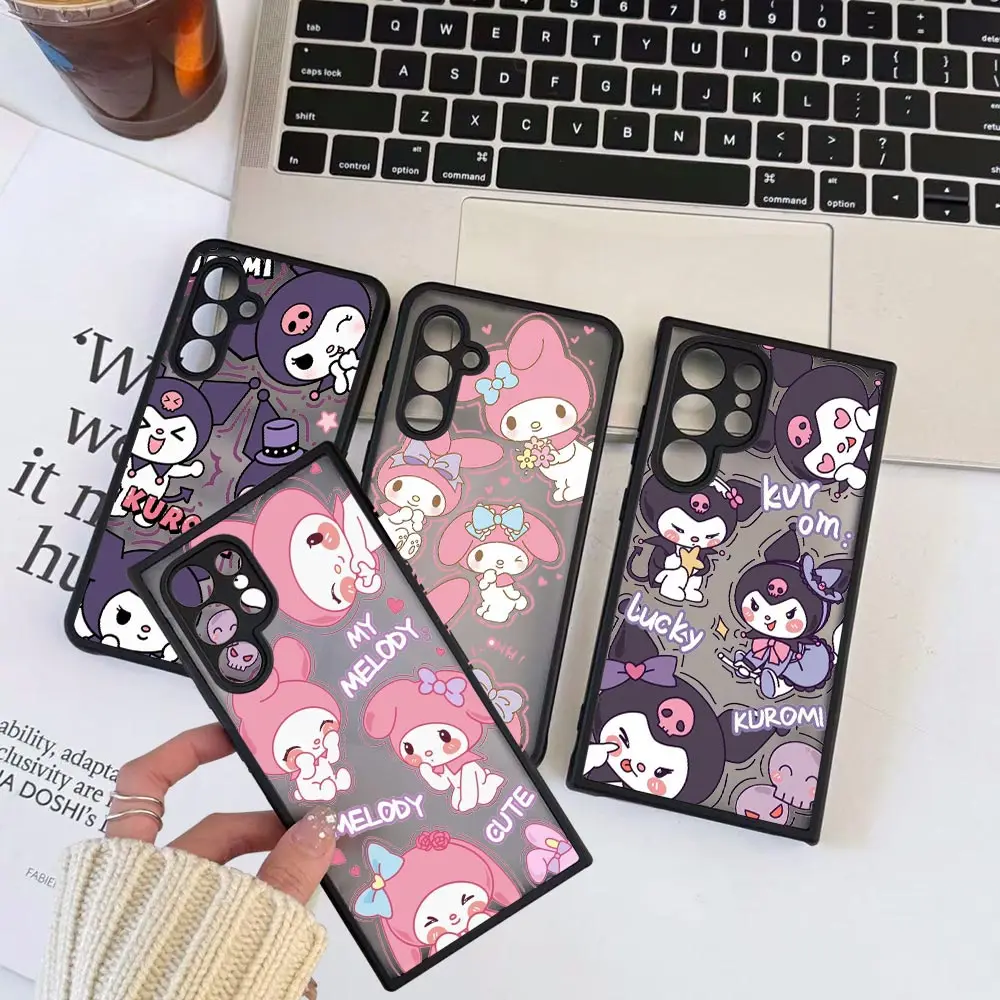 

Cartoon My Melody Kuromi Phone Case For OPPO A98 A94 A92 A91 A83 A78 A76 A74 A59 A58 A55 A54 A39 A38 A5 A31 5G Transparent Cover