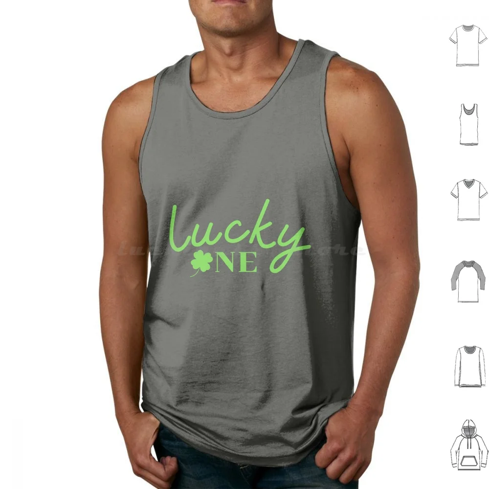 Day Lucky One Camisetas sin mangas Chaleco sin mangas Día de San Patty Día de los mujeres Hombres Shamrock Vintage Día Verde Shenanigans Irlanda