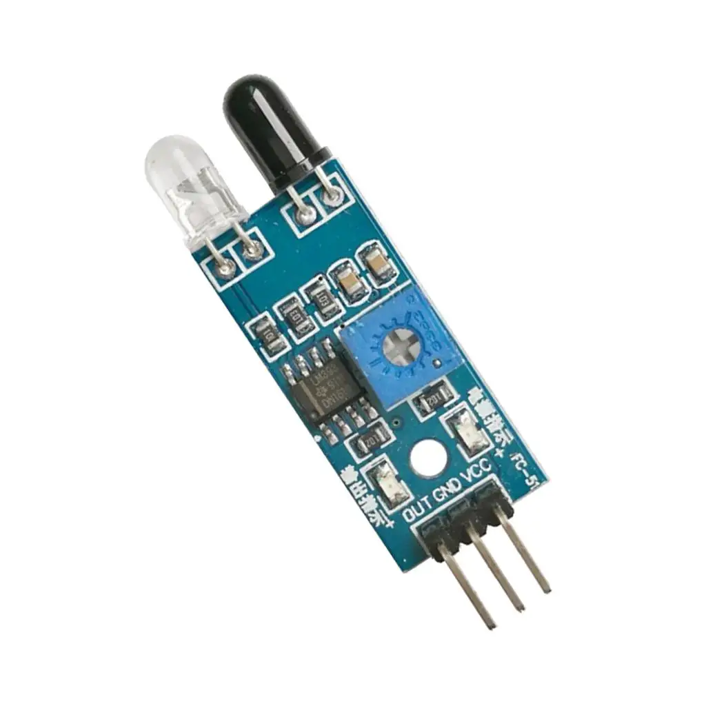 

Infrared Car Obstacle Avoidance Module Adjustable Sensor Detection Barrier System for Robot Navigation Projects