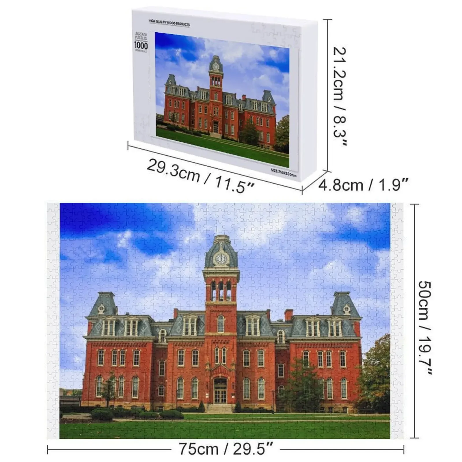 Rompecabezas Woodburn Hall Ideas de regalos personalizadas Regalo de foto personalizado Rompecabezas de nombre personalizado