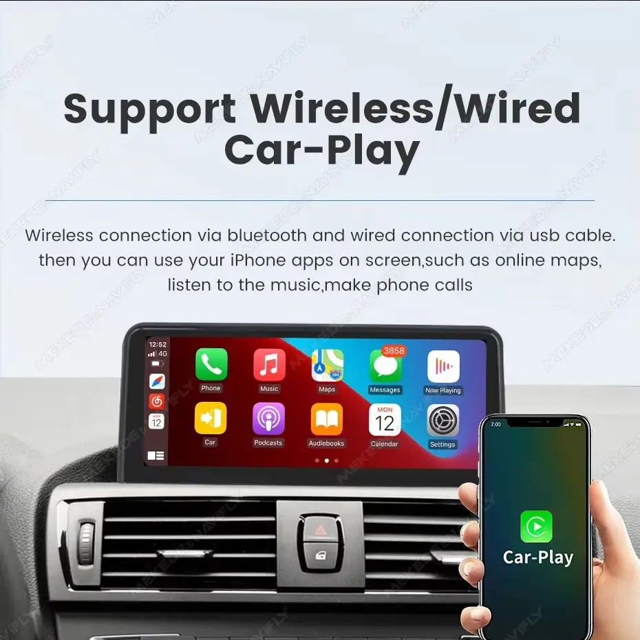 MEKEDE EU Warehouse Pantalla Linux Carplay Android Auto 2 Din 10.25 pulgadas Radio para coche para BMW X1 E84 2010-2015 Navegación GPS FM Audio Autoradio Estéreo Reproductor Multimedia Central Sistema de Audio Inteligente para Coche 6