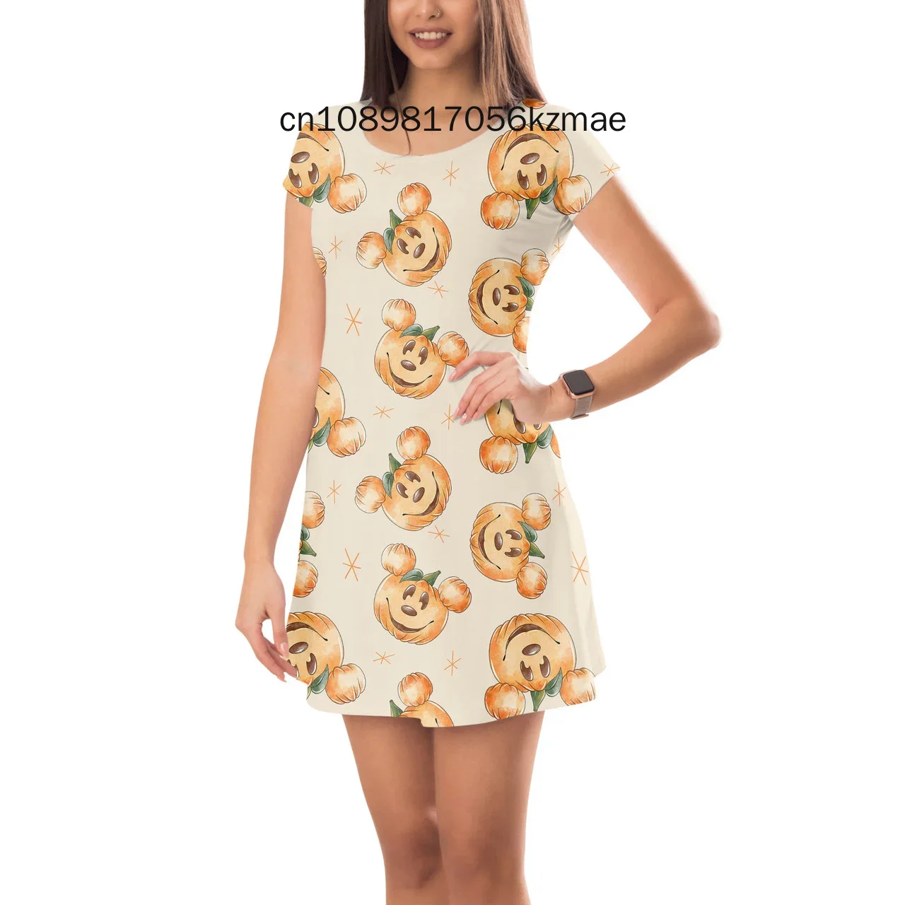 New Disney Mickey Halloween Dress Hawaii Vacation Women's Dress Disney Dress Summer Beach Dress Sexy Party Dress