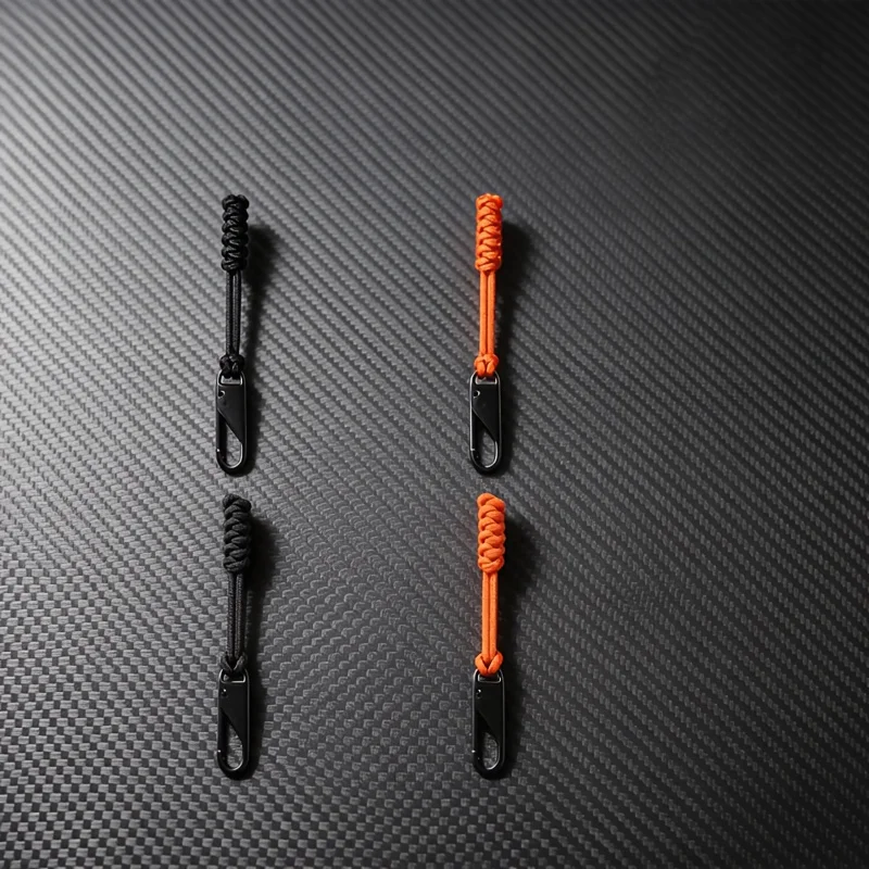 4pcs Woven Zipper Pull Replacement Tags, Detachable Rope Zipper Extender Pull Tabs, Multi-Color Zipper Puller Cord,Zip Additions