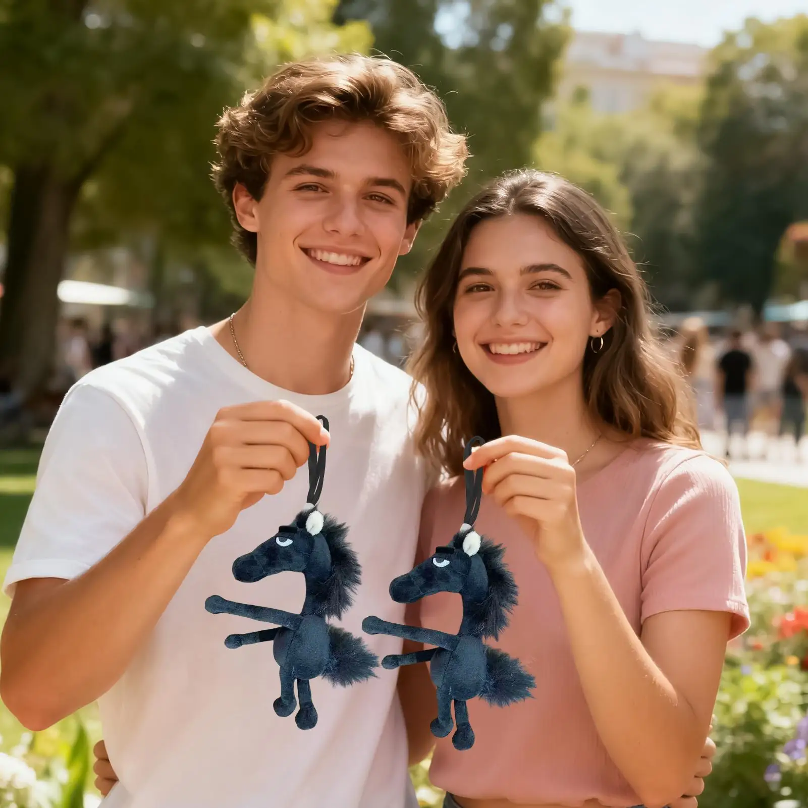Ciondolo cavallo Capodanno cinese Pendenti cinesi morbidi e carini Cavallo di peluche per borse per auto Tavoli da pranzo Negozio Casa Scuola