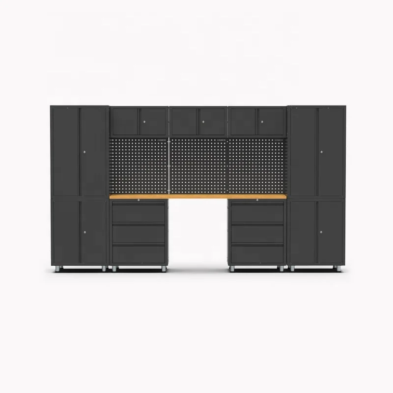 Mobile Tool Cabinet On 4 Heavy-Duty Lockable Casters With 8 Drawers & Double-Door Cabinet