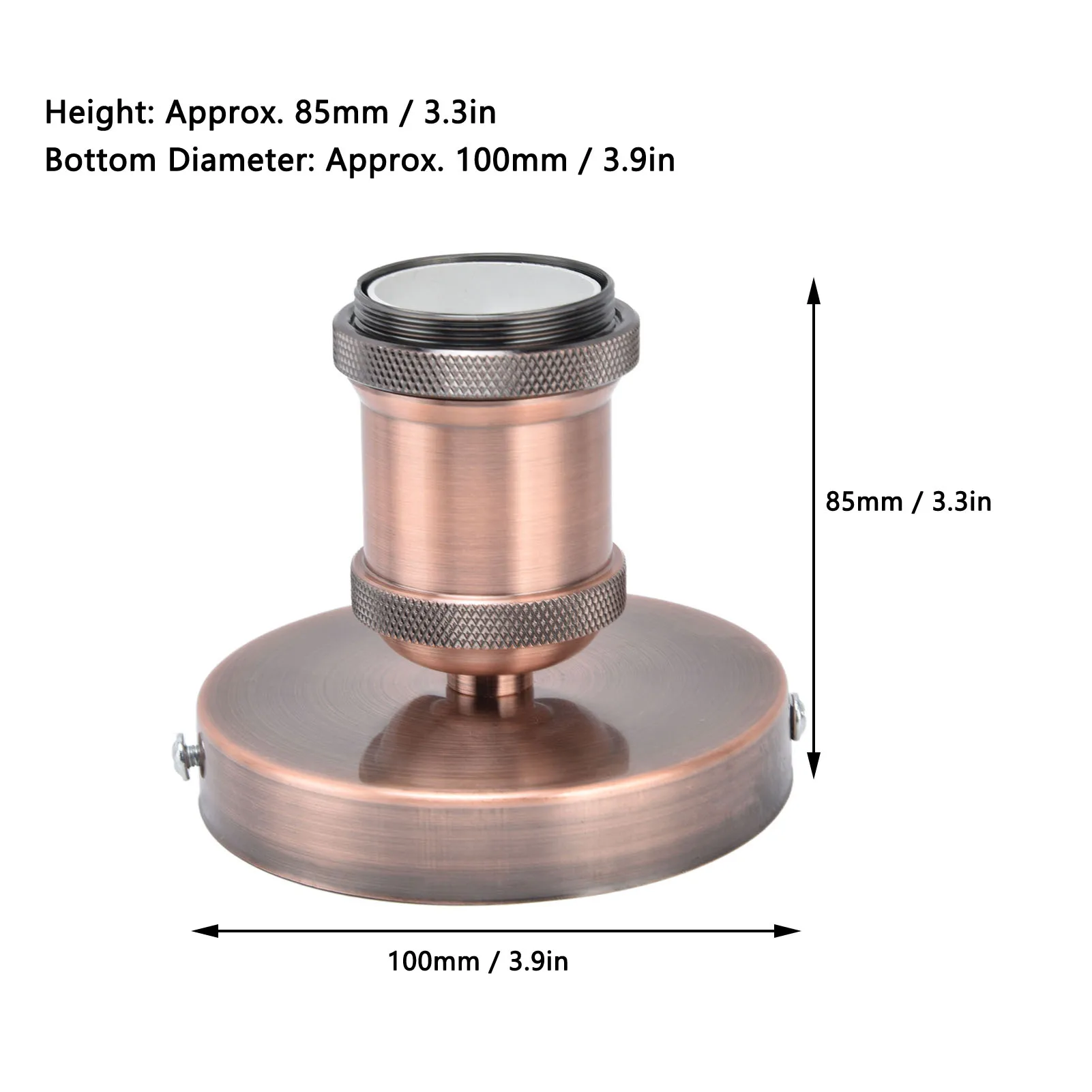 Vintage E26 E27 Lamp Socket Ceiling Lamp Holder with Accessories for Kitchen Bedroom Living Room
