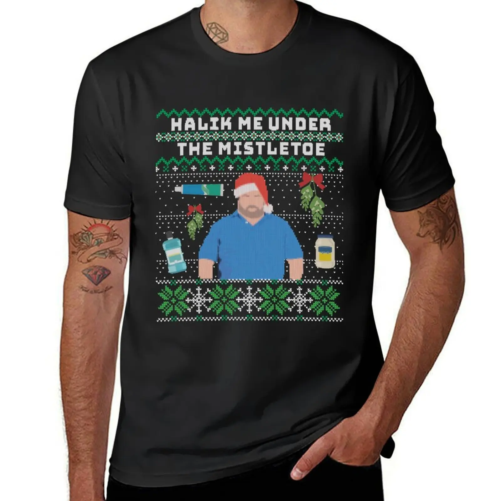 90 Day Fiance Big Ed Halik Me Under the Mistletoe Ugly Sweater T-Shirt summer clothes Short sleeve tee men