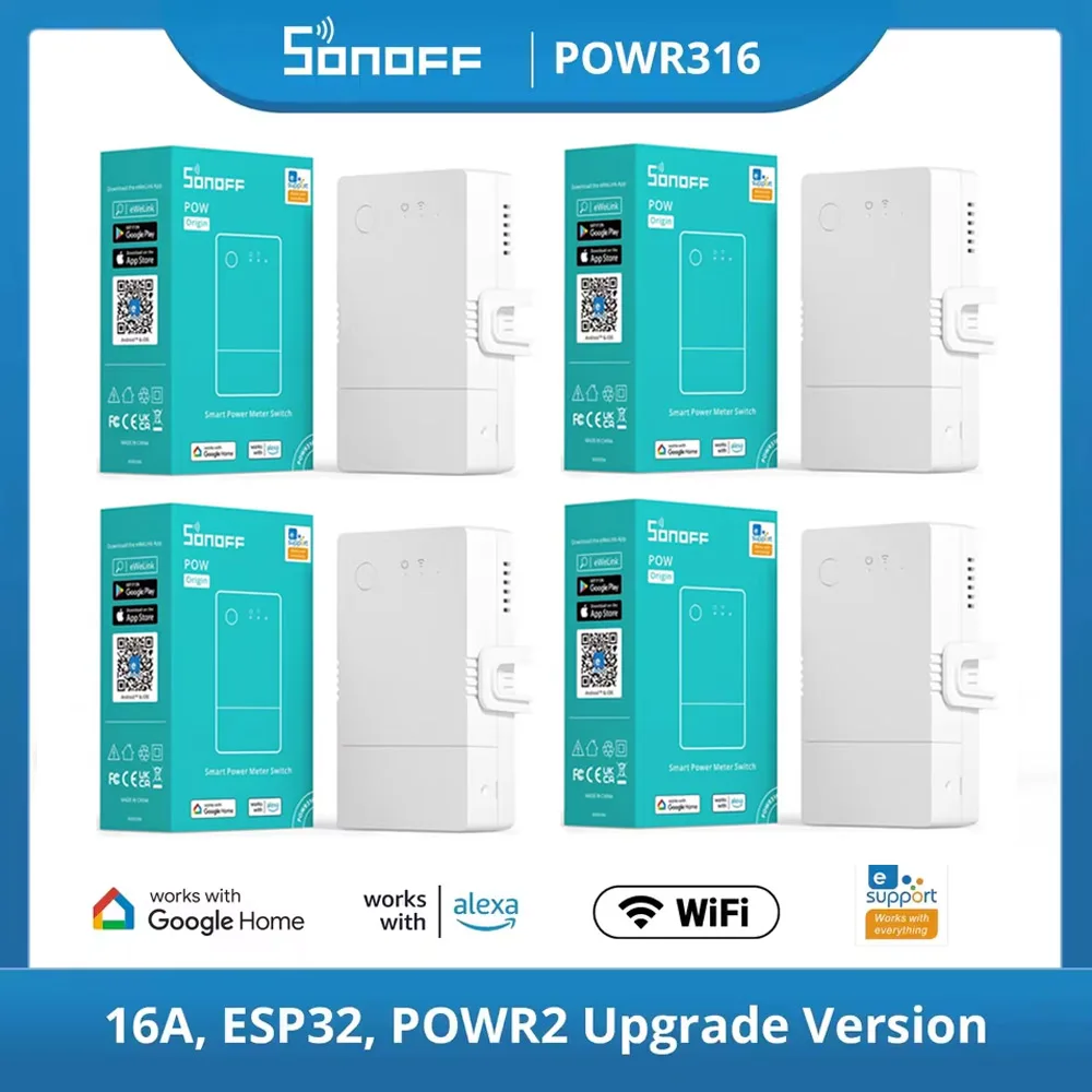 SONOFF POW Elite WiFi 16A Smart Power Meter Switch Monitoring Wireless Smart Switch Light Switch Control Water Heater Switch